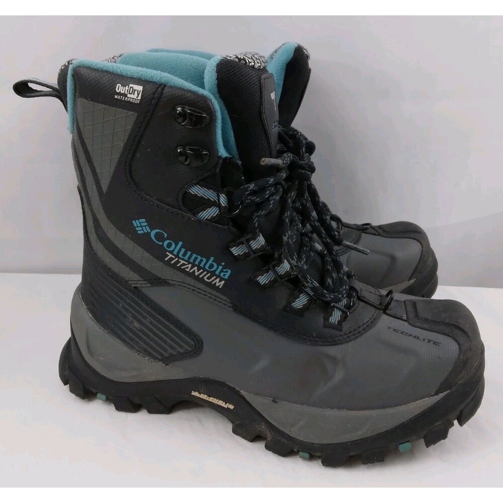 Columbia Powderhouse Titanium Omni-Heat 3D Outdry Winter Boot Gray Black 5.5 - Picture 1 of 13